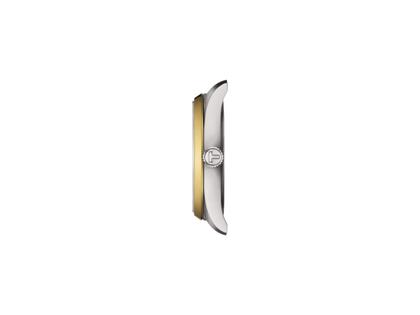 Tissot PR 100 Quarz Edelstahl 34mm silberfarbenes Zifferblatt Metallband – Damenuhren Uhr mit Datum aus Edelstahl und PVD beschichtet. Das Gehäuse ist rund und silber. Das Edelstahlarmband ist silber. Das Zifferblatt ist ein Index in silber. – Ansicht 2