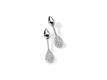 Cédé Ohrhänger Tropfen Weißgold mit Brillanten 0,520ct – Ohrschmuck Ohrhänger aus 750 Weißgold.