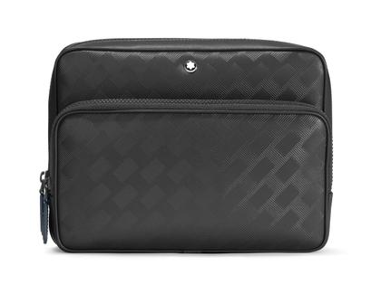 Montblanc Extreme 3.0 Mini Messenger Bag Leder Schwarz mit Umhängegurt – Lederwaren Leder Tasche in schwarz und aus Leder und Metall.
