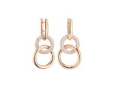 Capolavoro Cielo Ohrhänger Roségold mit Brillanten pavé gefasst – Ohrschmuck Ohrhänger aus 750 Rotgold.