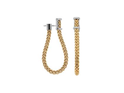 Fope Essentials Ohrhänger Gelbgold klein mit Brillanten – Ohrschmuck Ohrhänger aus 750 Gelbgold, 750 Weißgold und und .
