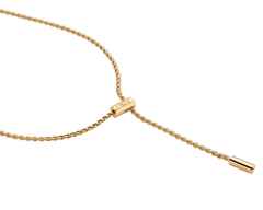 Fope Aria  Y-Collier Gelbgold längenverstellbar mit  1 Brillant 0,010ct – Halsschmuck Collier aus 750 Gelbgold. – Ansicht 2
