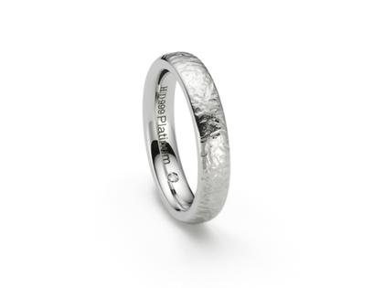 Henrich & Denzel Purest 999 Platinum Pure Ring Platin – Ringe Trauring mit Besatz aus 1000 Platin.