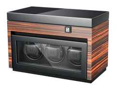 Paul Design Gentlemen  3+5 Uhrenbeweger Makassar – Uhrenbeweger Uhrenbeweger für mehrere Uhren aus Holz.