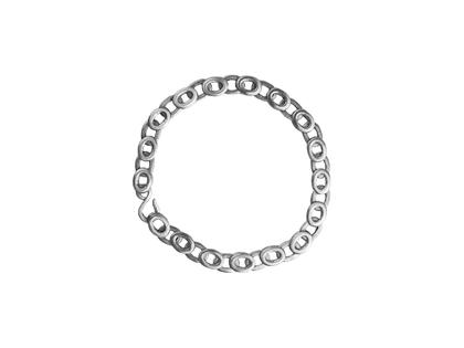 Meilenstein Armband Platin mattiert 19cm – Armschmuck Armband in grau und aus 950 Platin.
