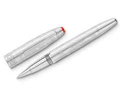 Montblanc Meisterstück X Olympic Heritage Chamonix 1924 Solitaire LeGrand Rollerball platinumbeschichtet – Schreibgeräte Rollerball in grau und aus Edelharz, Metall und platiniert.