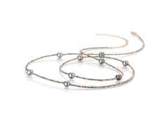 Gellner Castaway Collier mit Tahiti-Zuchtperlen und Diamant Pipes – Halsschmuck Collier aus 750 Weißgold. – Ansicht 2