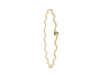Niessing Colette Welle Armband Classic Yellow mit Brillant 0,020ct – Armschmuck Armband aus 750 Gelbgold.