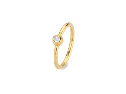 Micha Bunz Ring Gelbgold mit Brillant 0,120ct – Ringe Ring mit Besatz aus 750 Gelbgold.