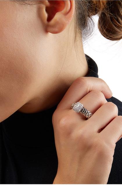 Fope FlexIt Vendôme Ring  Gelbgold Weite M Brillanten 0,410ct flexibel – Ringe Ring mit Besatz aus 750 Gelbgold. – Ansicht 2