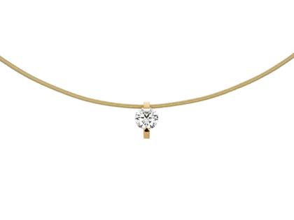 Niessing Princess Anhänger mit Krappenfassung 8,6mm Gelbgold 0,50ct TW vsi – Anhänger Anhänger mit Besatz aus 750 Gelbgold.