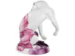 Meissen Figur Aufrichtender Panther "Giant Bloom" – Porzellanwaren Porzellandekoration in weiß und aus Porzellan. – Ansicht 3