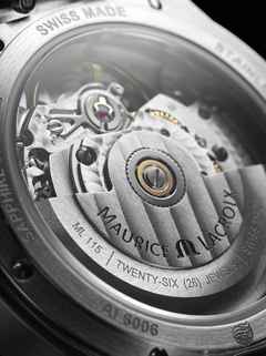 Maurice Lacroix Aikon Automatik Edelstahl 35mm schwarzes Perlmutt-Zifferblatt Metallband – Damenuhren Uhr mit Datum aus Edelstahl. Das Gehäuse ist rund und silber. Das Edelstahlarmband ist silber. Das Zifferblatt ist ein Index in schwarz. – Ansicht 3