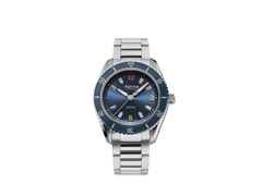 Alpina Alpiner Comtesse Quarz Edelstahl 36,5mm blaues Zifferblatt Metallband limitiert – Damenuhren Uhr ohne Datum aus Edelstahl. Das Gehäuse ist rund und silber. Das Edelstahlarmband ist silber. Das Zifferblatt ist arabisch Index und blau.