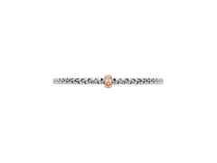 Fope Eka Tiny Flex'It Armband Weißgold mit 1 Roségold-Ronde und Brillanten 0,12ct flexibel – Armschmuck Armband aus 750 Rotgold, 750 Weißgold und und . – Ansicht 3