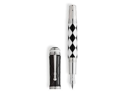 Montblanc Great Characters Homage to Queen Limited Edition 1975  Füllfederhalter Harlekin – Schreibgeräte Füllfederhalter aus 750 Gelbgold, Edellack und und . – Ansicht 4