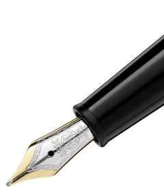 Montblanc Meisterstück Classique  Füllfederhalter Edelharz vergoldet – Schreibgeräte Füllfederhalter in schwarz und aus 585 Gelbgold und Edelharz. – Ansicht 3