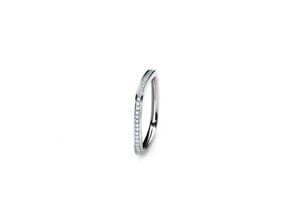 Henrich & Denzel Torsione Trauring Platin tonneau mit Brillanten 0,230ct – Ringe Trauring mit Besatz in silber und aus 950 Platin.