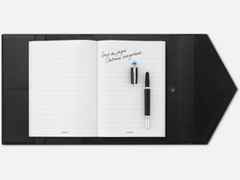 Montblanc Augmented Paper  - digitale Schreibunterlage – Lederwaren Leder Schreibmappe in schwarz und aus Edelharz, Leder und platiniert. – Ansicht 3