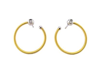 Silhouette Schmuck Ivy Ohrstecker Gelbgold mit Brillanten 0,060ct – Ohrschmuck Ohrstecker aus 750 Gelbgold, 750 Weißgold und und .