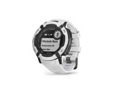 Garmin Instinct 2X Solar faserverstärktes Polymer steinweiß 50 mm Kautschukband steinweiß – Damenuhren Uhr Multifunktion aus Kautschuk und Kunststoff. Das Gehäuse ist rund und weiß. Das Kautschuk / Kunststoff / Silikon Armband ist weiß. Das Zifferblatt ist digital und schwarz. – Ansicht 2