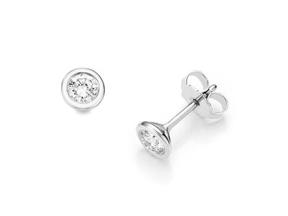 N1 Diamonds Ohrstecker Zarge Weißgold 0,50ct – Ohrschmuck Ohrstecker aus 585 Weißgold.