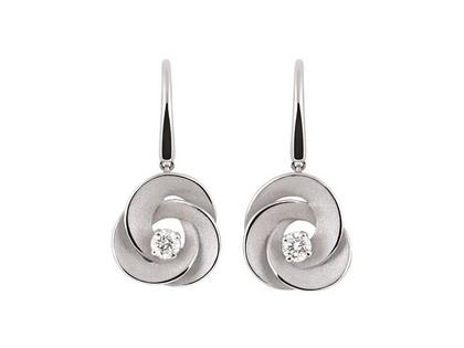 Cammilli Firenze Desert Rose Ohrhänger White Ice Gold mit Brillanten 0,200ct – Ohrschmuck Ohrhänger aus 750 Weißgold.
