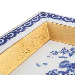 Meissen Vide-Poche  groß "Blaue Indische Blumenmalerei" limitierte Edition – Porzellanwaren Porzellandekoration in weiß und aus Porzellan. – Ansicht 3