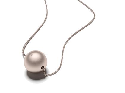 Niessing Now Galaxy Anhänger 14mm Rose mattiert mit Brillant – Anhänger Anhänger mit Besatz aus Silber-Gold Legierung - 90 S.