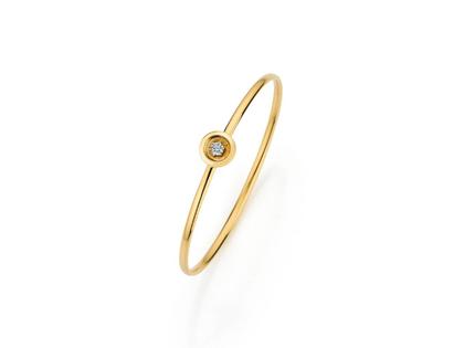 Jörg Heinz Swing Pure Armreif medium Gelbgold mit Brillant 0,250ct – Armschmuck Armreif in gelbgold und aus 750 Gelbgold.