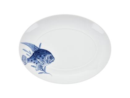 Meissen Blue Treasures Platte oval "Fisch" – Porzellanwaren Tafelporzellan in weiß und aus Porzellan.
