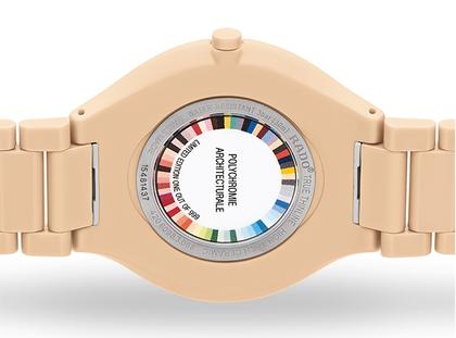 Rado True Thinline Les Couleurs Le Corbusier Quarz Keramik Pale Sienna 32123 – Damenuhren Uhr ohne Datum aus Keramik und Titan. Das Gehäuse ist rund und weiß. Das Keramikarmband ist beige. Das Zifferblatt ist ein Index in beige. – Ansicht 2