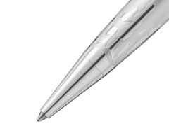 Montblanc Meisterstück X Olympic Heritage Chamonix 1924 Solitaire Midsize Kugelschreiber platinumbeschichtet – Schreibgeräte Kugelschreiber in silber und aus Edelharz, Metall und platiniert. – Ansicht 4