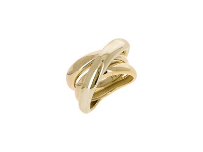 Pesavento DNA Ring Silber Gelbgold – Ringe Ring aus 750 Gelbgold, 925 Silber, Emaille und und vergoldet.