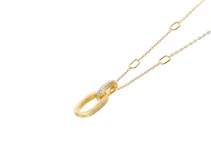 Nanis Libera Kette mit Anhänger Gelbgold klein – Halsschmuck Collier aus 750 Gelbgold. – Ansicht 3
