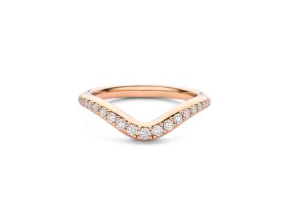 Bigli Mini Sweety Side Ring Roségold mit Brillanten 0,360ct – Ringe Ring aus 750 Rotgold.