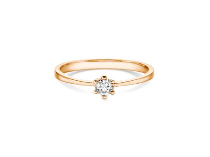 N1 Diamonds Verlobungsring 6er  Krappe  Rotgold 0,20ct – Ringe Ring mit Besatz aus 585 Rotgold.