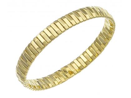 Chimento Armillas Muster 2 Armreif Gelbgold gleichlaufend – Armschmuck Armspange aus 750 Gelbgold.
