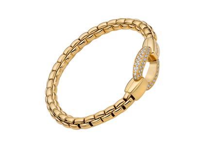 Fope Eka Flex'It Armband Gelbgold mit Brillanten – Armschmuck Armreif aus 750 Gelbgold.