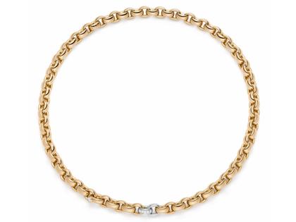 IsabelleFa ChaCha Collier Roségold 8mm Pavé – Halsschmuck Collier aus 750 Gelbgold.