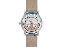 Frederique Constant Manufacture Classic Worldtimer Automatik Edelstahl 40mm blaues Zifferblatt mit Brillanten blaues Lederband limitiert – Herrenuhren Uhr ohne Datum aus Edelstahl und Leder. Das Gehäuse ist rund und silber. Das Lederarmband Kroko / Alligator ist blau. Das Zifferblatt ist ein Index in blau. – Ansicht 2