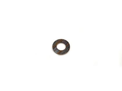 Ehinger Schwarz Charlotte Scheibe Silber mit Perlmutt und Tigereisen 14mm flach – Weiterer Schmuck Sonstiger Schmuck