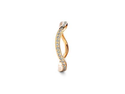 Niessing Setario Wave Brillant Ring Fine Rose mit Brillanten – Ringe Ring mit Besatz aus 750 Gelbgold.