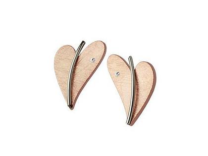 Ernstes Design Set 08 Edelstahl rotvergoldet Herzohrstecker – Ohrschmuck Ohrstecker aus Edelstahl und und vergoldet.