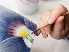 Meissen Giant Bloom Vase "Stiefmütterchen" 21 cm – Porzellanwaren Porzellanvase in weiß und aus Porzellan. – Ansicht 4