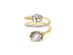 Nanis Ipanema Ring Gelbgold Rutilquarz dunkel – Ringe Ring mit Besatz aus 750 Gelbgold.