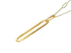 Nanis Libera Kette mit Anhänger Gelbgold groß – Halsschmuck Collier aus 750 Gelbgold. – Ansicht 3
