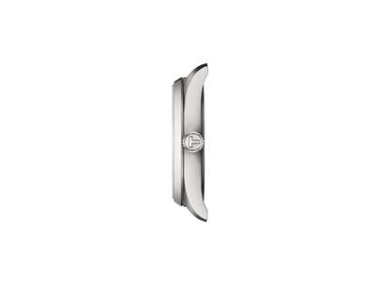 Tissot PR 100 Quarz Edelstahl 34mm silberfarbenes Zifferblatt Metallband – Damenuhren Uhr mit Datum aus Edelstahl. Das Gehäuse ist rund und silber. Das Edelstahlarmband ist silber. Das Zifferblatt ist ein Index in silber. – Ansicht 2