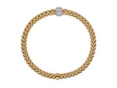 Fope FlexIt Solo Armband  1 Ronde Brillanten Gelbgold – Armschmuck Armband aus 750 Gelbgold, 750 Weißgold und und . – Ansicht 2