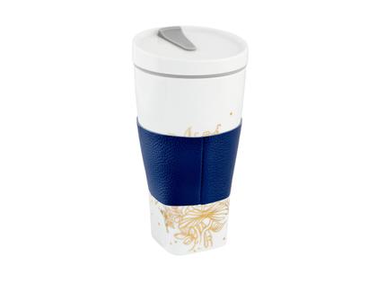 Meissen Coffee to Go Becher "Golden Onion Style" mit Manschette – Porzellanwaren Porzellandekoration in weiß und aus Porzellan. – Ansicht 2